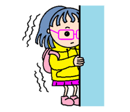 Molly in the pink glasses sticker #1447089