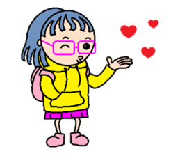 Molly in the pink glasses sticker #1447092