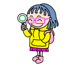 Molly in the pink glasses sticker #1447096