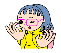 Molly in the pink glasses sticker #1447097