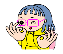 Molly in the pink glasses sticker #1447097