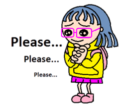 Molly in the pink glasses sticker #1447098