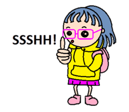 Molly in the pink glasses sticker #1447099