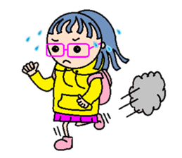 Molly in the pink glasses sticker #1447100