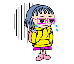 Molly in the pink glasses sticker #1447101