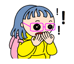 Molly in the pink glasses sticker #1447102