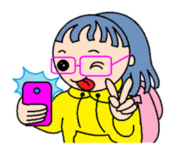 Molly in the pink glasses sticker #1447103