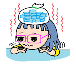 Molly in the pink glasses sticker #1447104