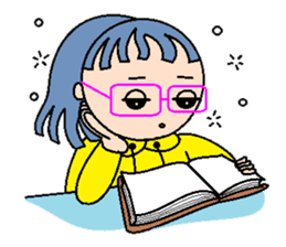 Molly in the pink glasses sticker #1447106