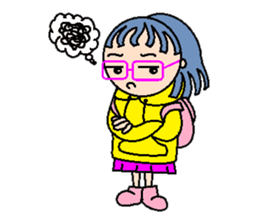 Molly in the pink glasses sticker #1447108