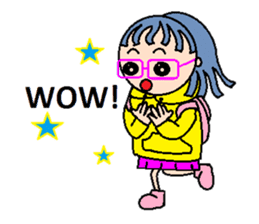 Molly in the pink glasses sticker #1447109