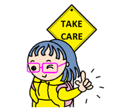 Molly in the pink glasses sticker #1447110