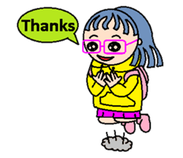 Molly in the pink glasses sticker #1447111