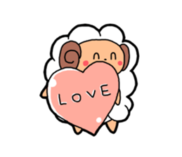Fluffy sheep stickers sticker #1448355