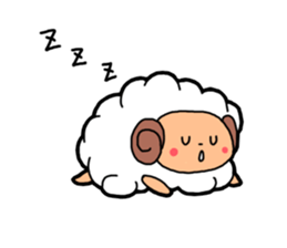 Fluffy sheep stickers sticker #1448356