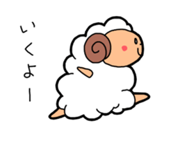 Fluffy sheep stickers sticker #1448357