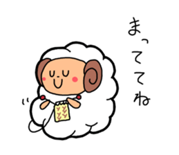 Fluffy sheep stickers sticker #1448362