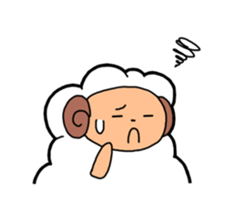 Fluffy sheep stickers sticker #1448367