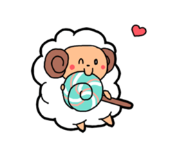Fluffy sheep stickers sticker #1448369