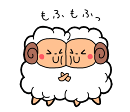 Fluffy sheep stickers sticker #1448373