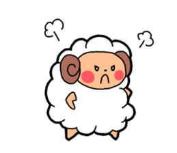 Fluffy sheep stickers sticker #1448376