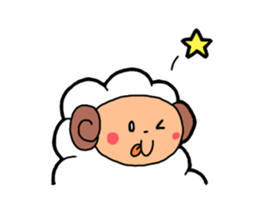Fluffy sheep stickers sticker #1448378