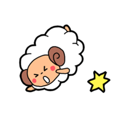 Fluffy sheep stickers sticker #1448379