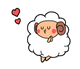 Fluffy sheep stickers sticker #1448380