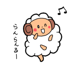 Fluffy sheep stickers sticker #1448381