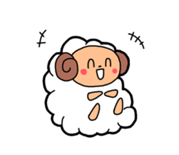 Fluffy sheep stickers sticker #1448383