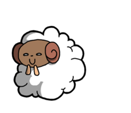 Fluffy sheep stickers sticker #1448384