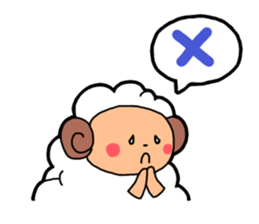 Fluffy sheep stickers sticker #1448386