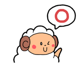 Fluffy sheep stickers sticker #1448387