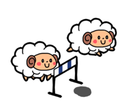 Fluffy sheep stickers sticker #1448388