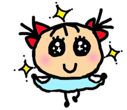 Twin tail mimi sticker #1450001