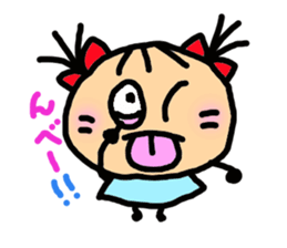 Twin tail mimi sticker #1450005