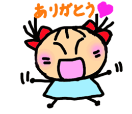 Twin tail mimi sticker #1450011