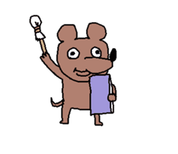 Brown mouse sticker #1451395