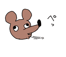 Brown mouse sticker #1451400