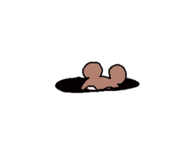 Brown mouse sticker #1451406
