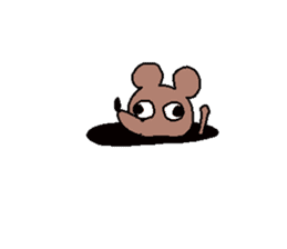 Brown mouse sticker #1451407