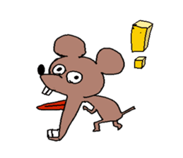 Brown mouse sticker #1451419
