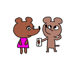 Brown mouse sticker #1451420