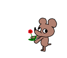 Brown mouse sticker #1451425
