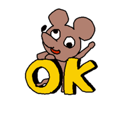 Brown mouse sticker #1451427