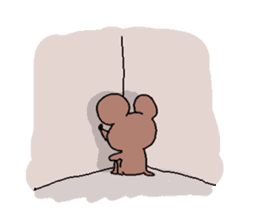 Brown mouse sticker #1451429