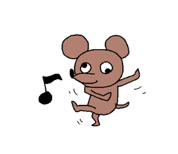 Brown mouse sticker #1451430