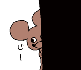 Brown mouse sticker #1451432