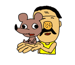 Brown mouse sticker #1451433