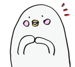 White dolphin Kyupi sticker #1451439